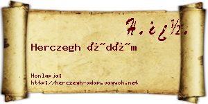 Herczegh Ádám névjegykártya